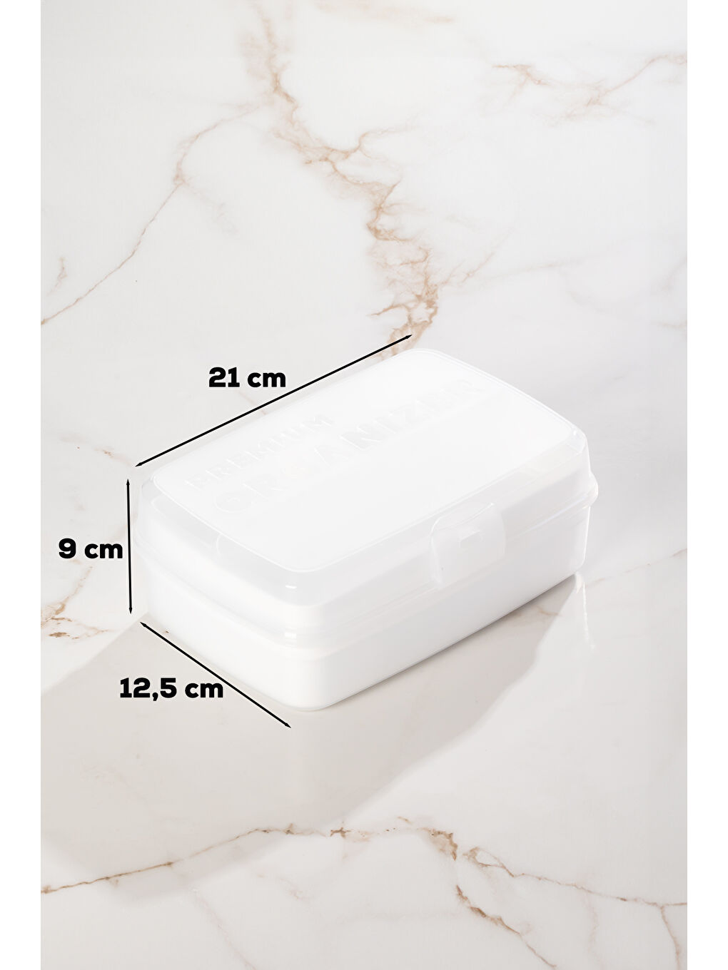 1192 Premium 12 Bölmeli Çok Amaçlı Organizer Saklama Kabı Beyaz-2