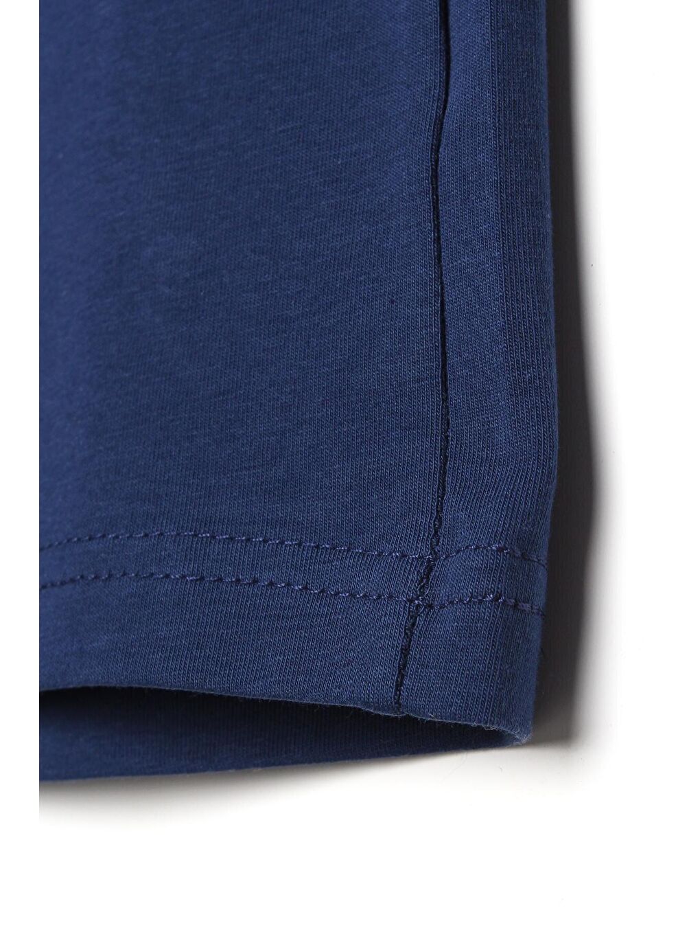 Koyu Mavi Yaka Biyeli Kolsuz Basic Tunik-4