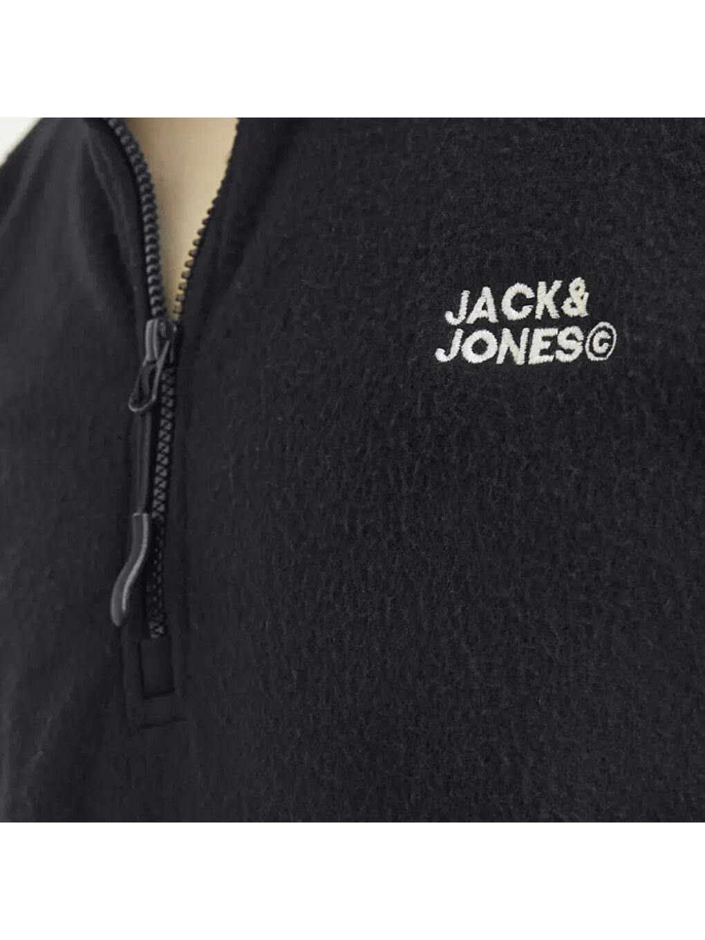 Jack & Jones Corp Logo Polar Fleece Erkek Siyah Dik Yaka Sweatshirt - 4