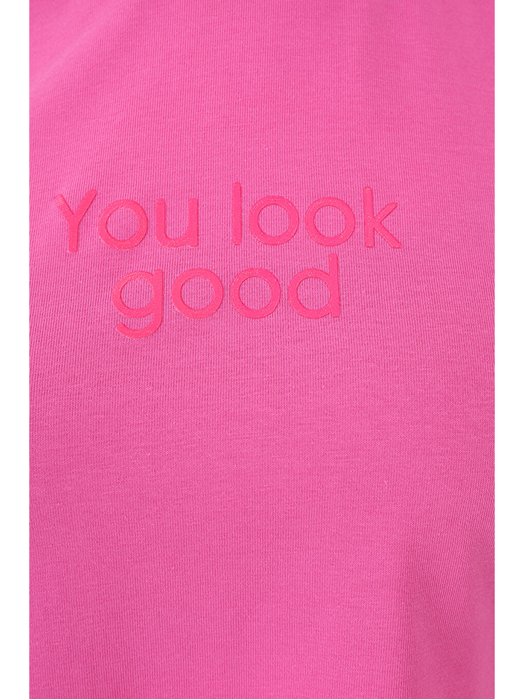 Fuşya Kız Çocuk Baskılı Tişört-2
