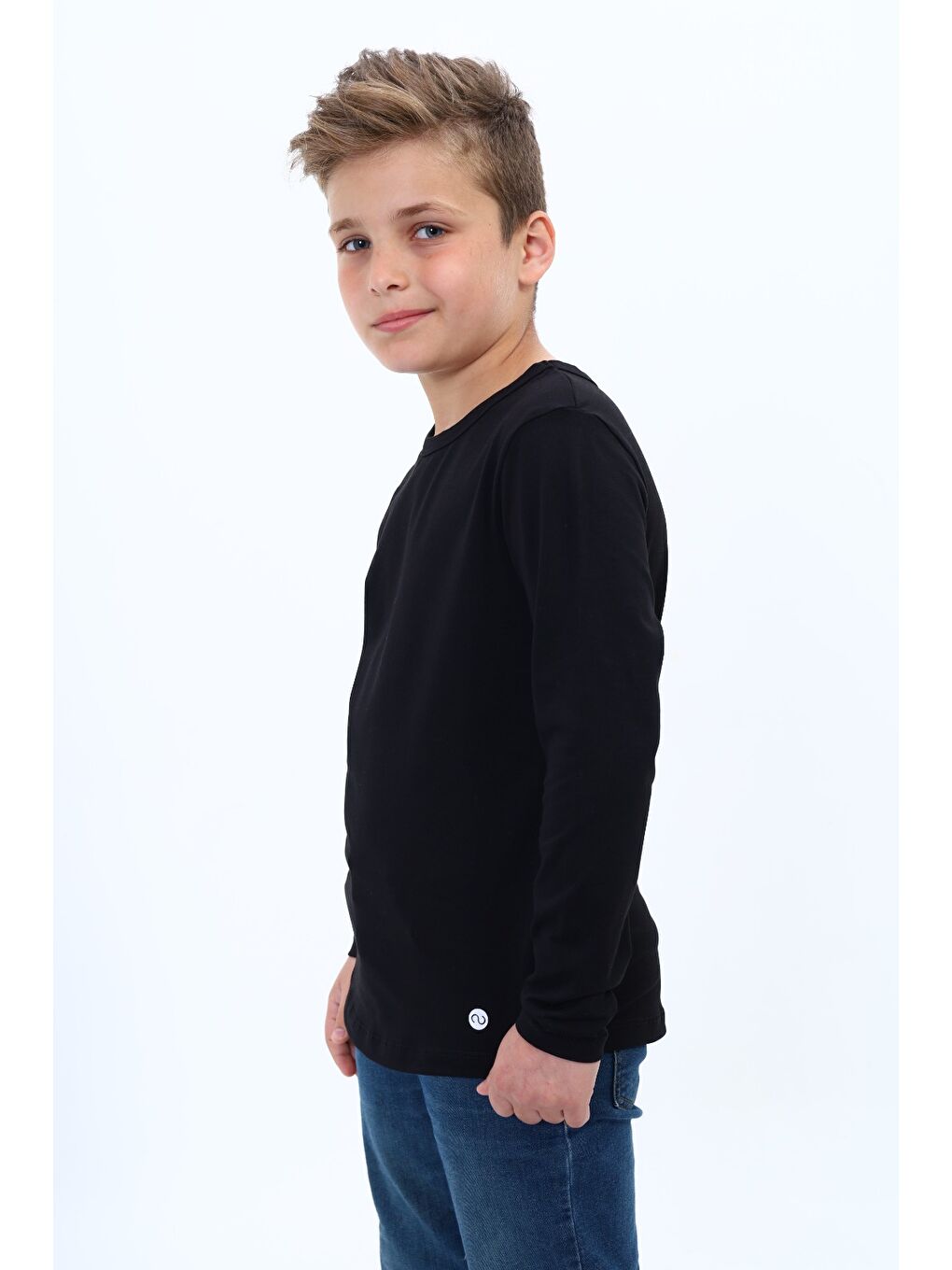 Siyah Erkek Çocuk Baskılı Tişört-2