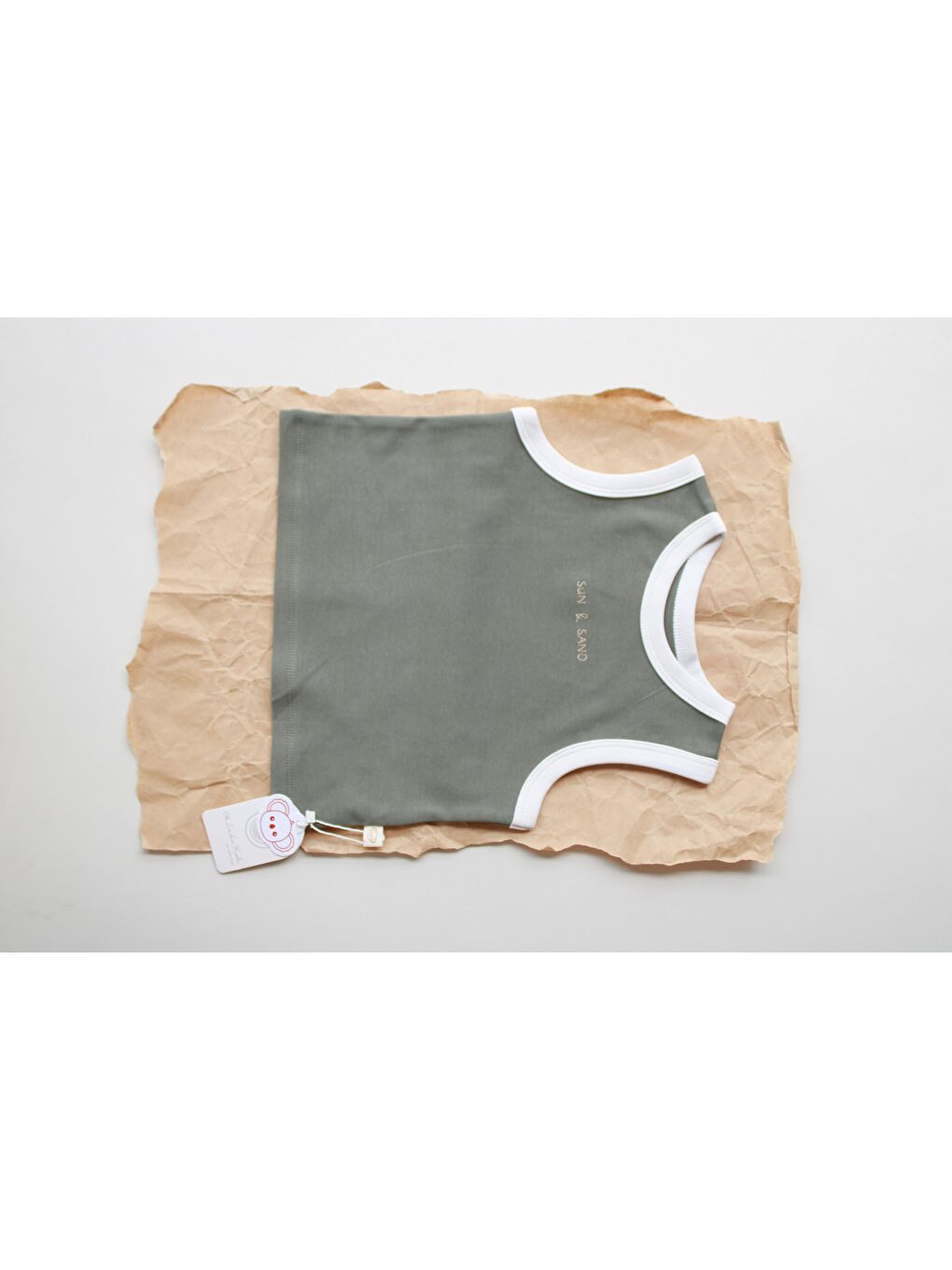 Haki Nakışlı Biyeli Atlet