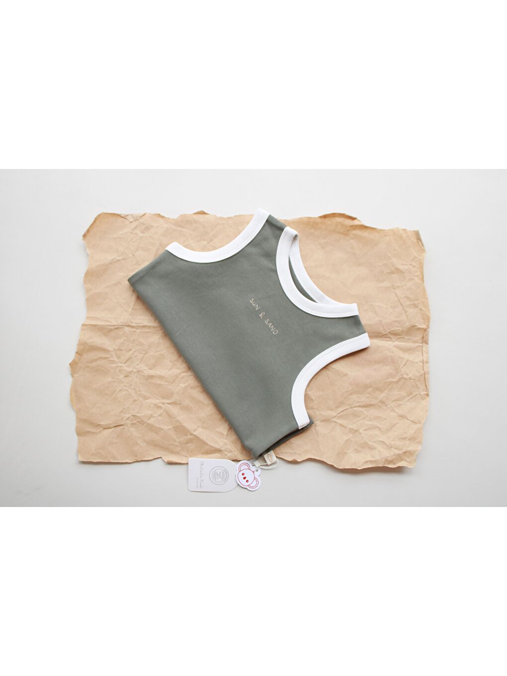 Haki Nakışlı Biyeli Atlet-1