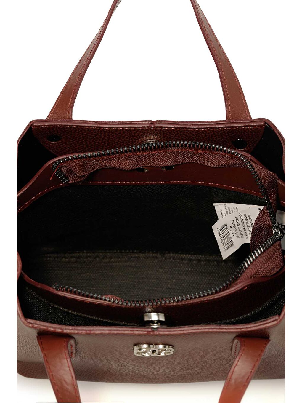 NTRL PRM CKGZ EL 4PR Bordo Kadın El Çantası-3