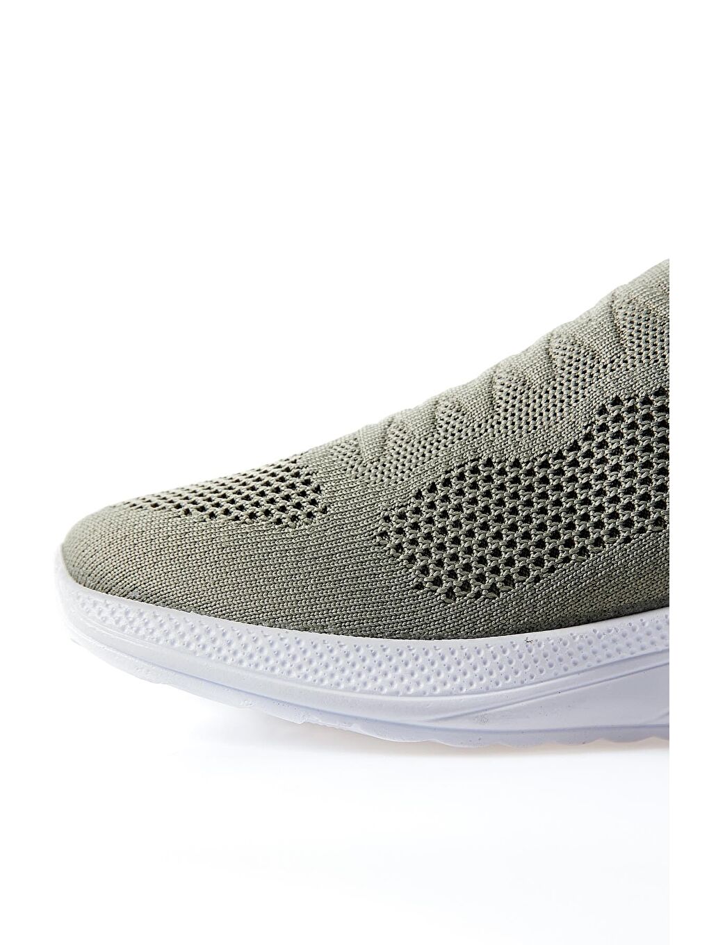 Yeşil Yüksek Taban Fileli Bağcıksız Hafif Esnek Kadın Spor Ayakkabı - 89207-2