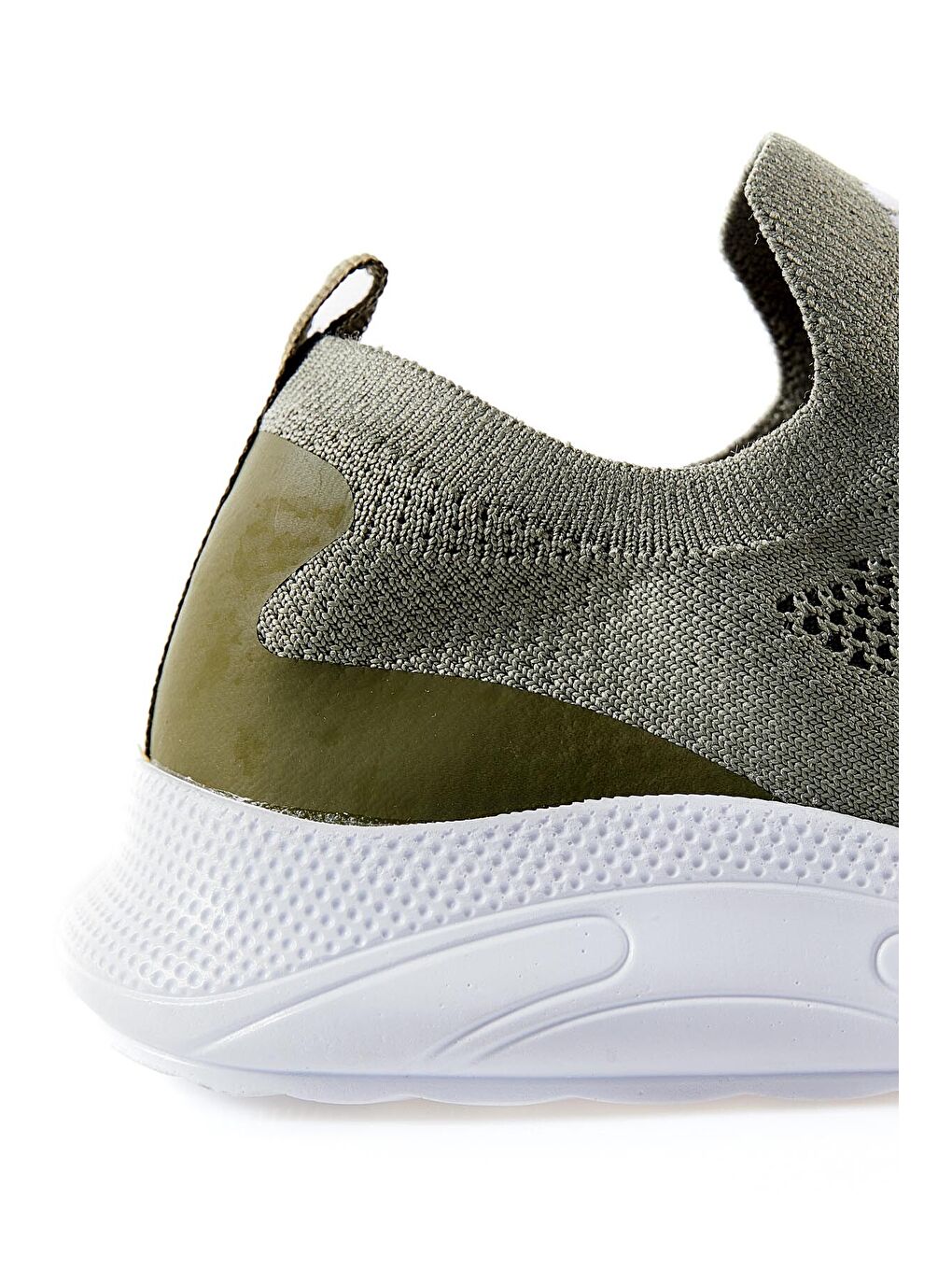 Yeşil Yüksek Taban Fileli Bağcıksız Hafif Esnek Kadın Spor Ayakkabı - 89207-3