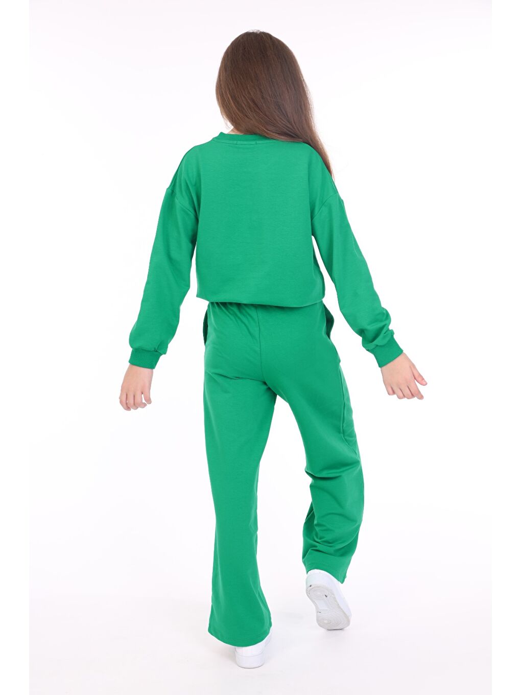 Yeşil Kız Çocuk Baskılı Eşofman Takım-1