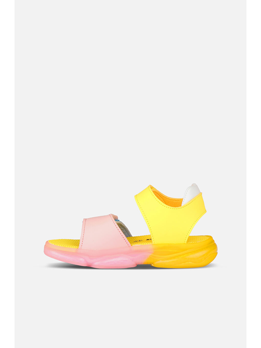 Laura Işıklı Kız Okul Öncesi Sarı/Pudra Sandalet-1