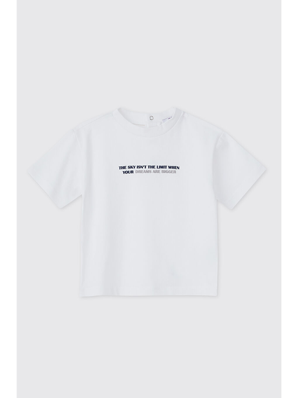 Erkek Bebek Baskılı Beyaz Tişört