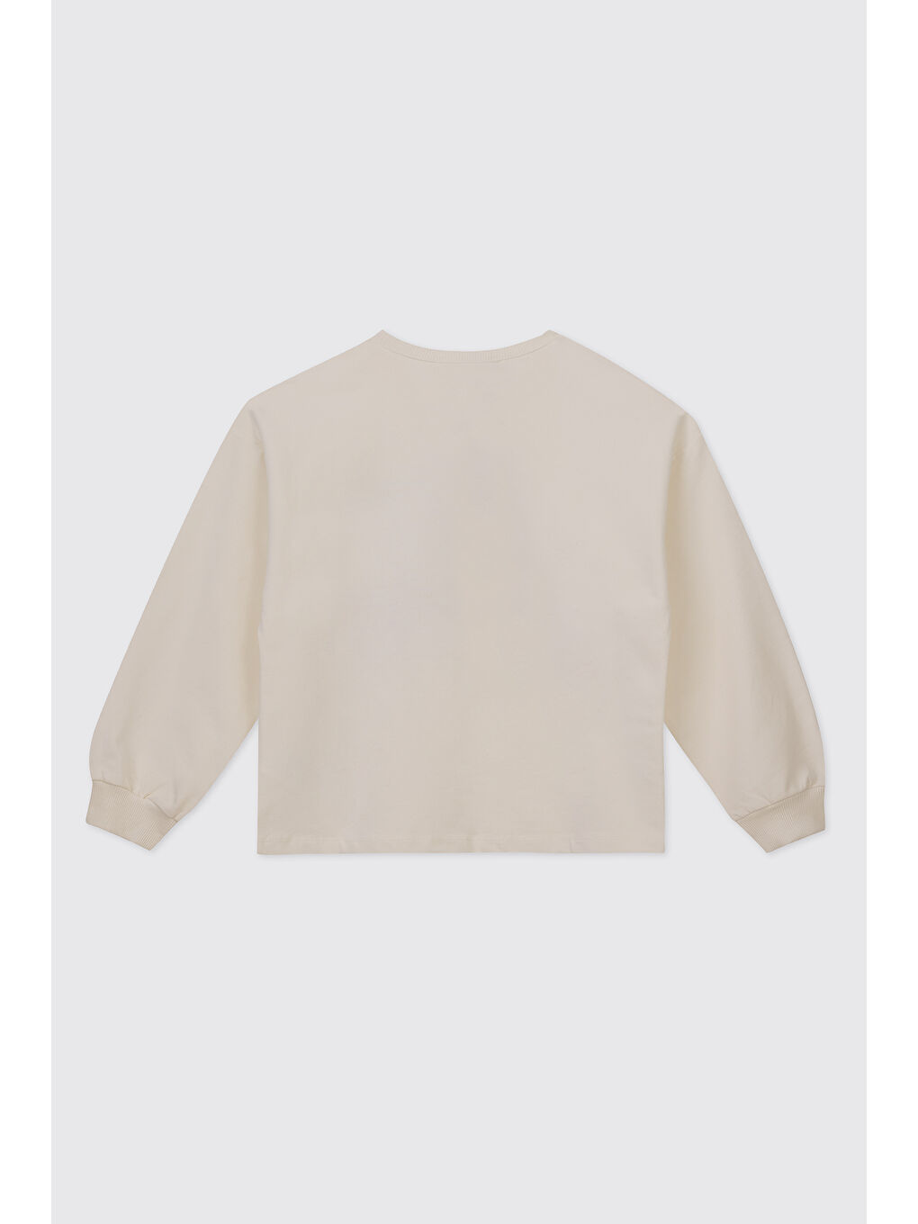 Kız Çocuk Ekru Sweatshirt-1
