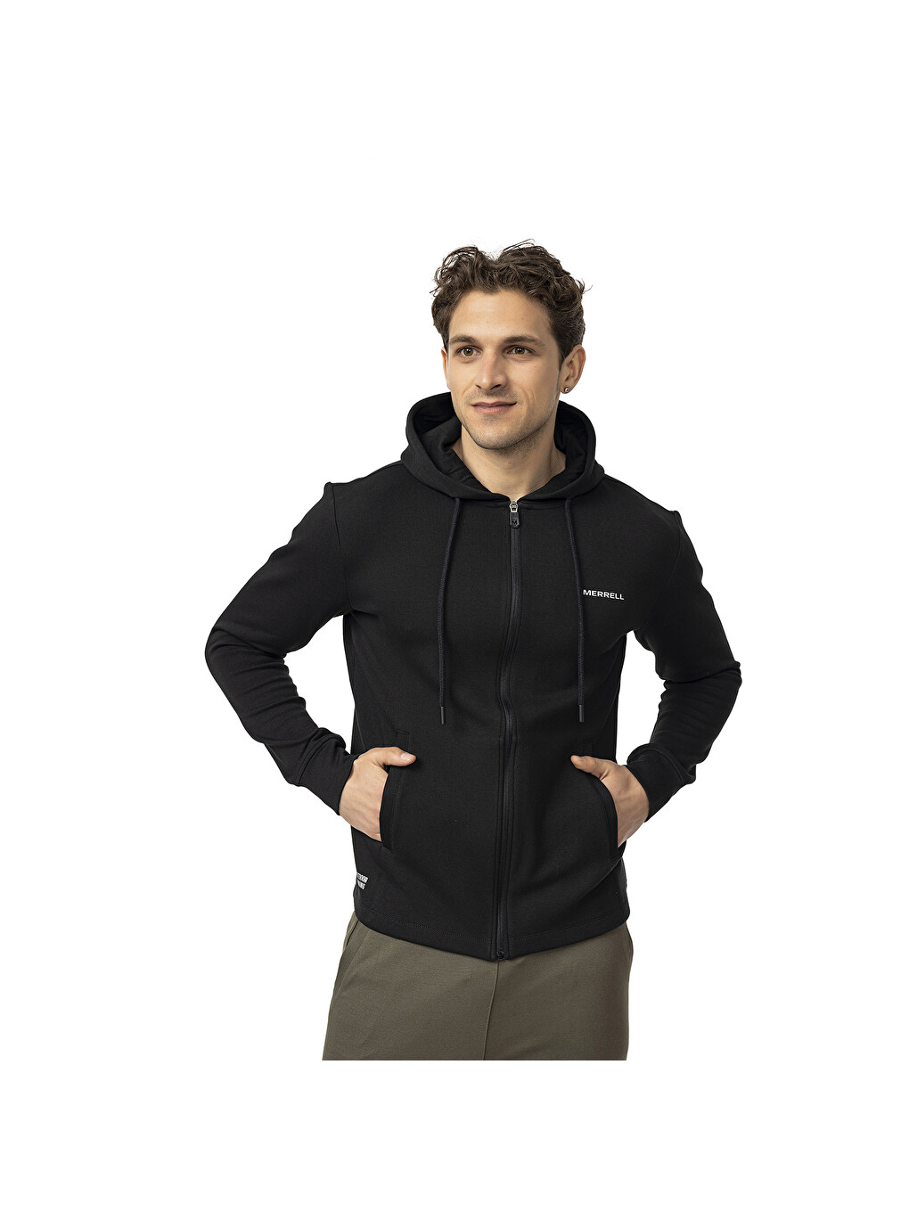 Sting Siyah Erkek Fermuarlı Sweatshirt Hırka