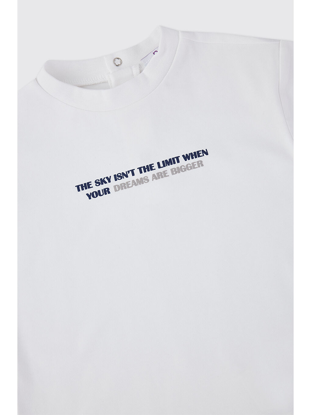 Erkek Bebek Baskılı Beyaz Tişört-2