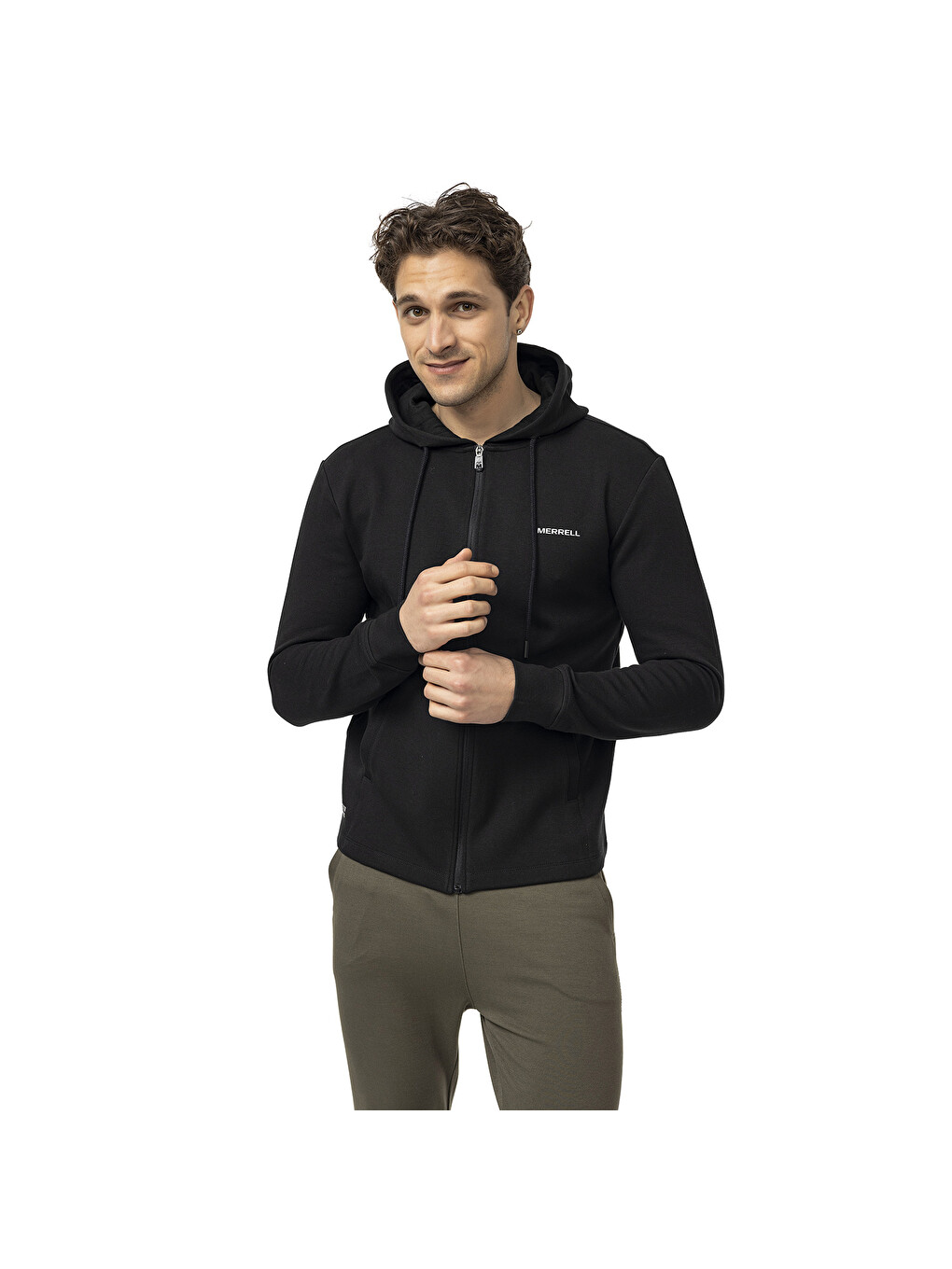 Sting Siyah Erkek Fermuarlı Sweatshirt Hırka-1