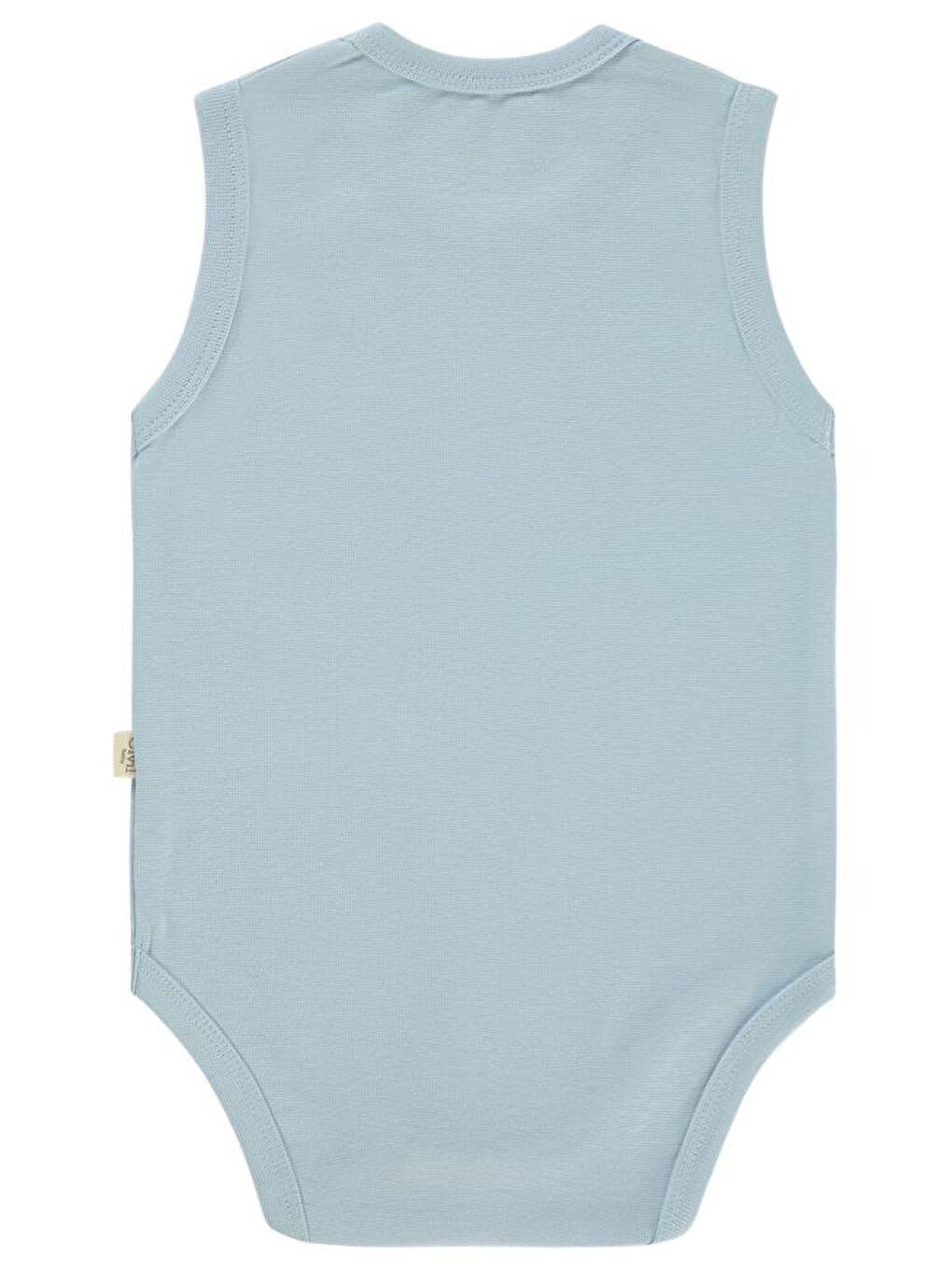 Baby Organik 5 li Sıfır Kol 1-3 yaş Çıtçıtlı Badi - Mavi 3-4 Yaş-1