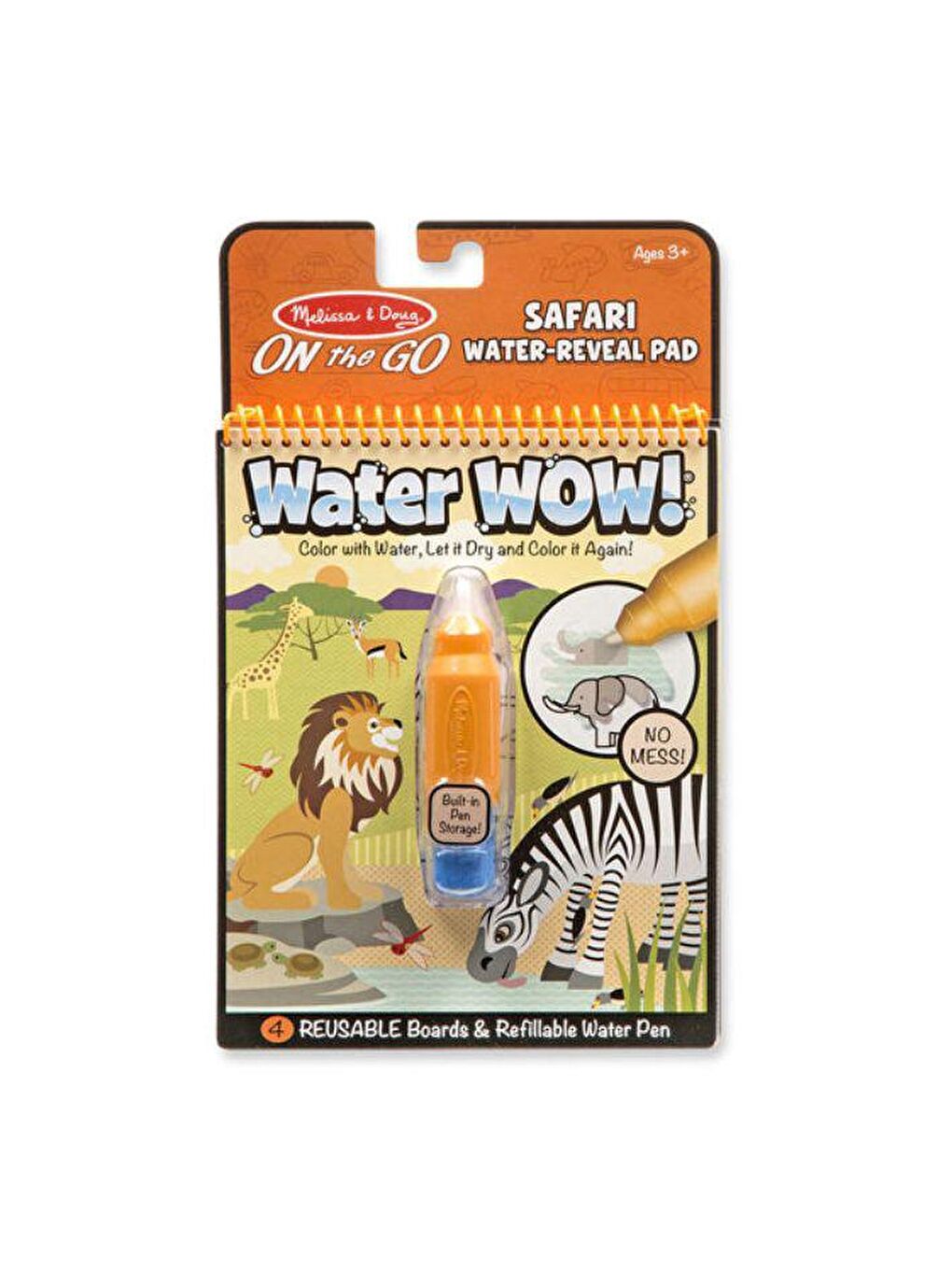 Melissa and Doug Karışık Water Wow! Su ile Boyama Kitabı - Safari - 1