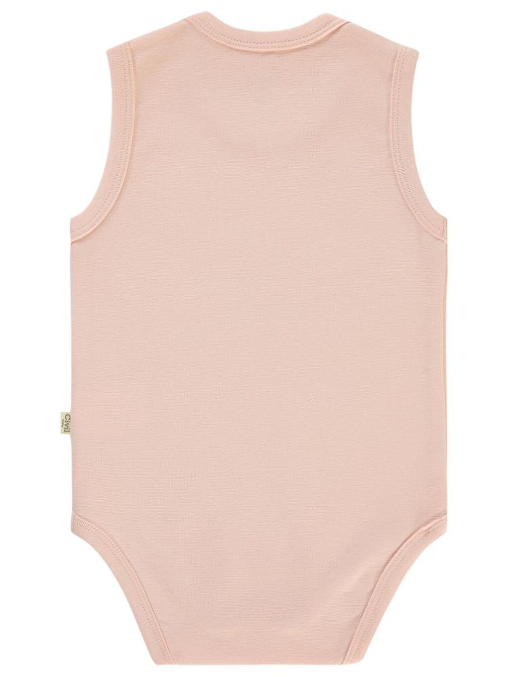 Baby Organik 5 li Sıfır Kol 1-3 yaş Çıtçıtlı Badi - Pembe 3-4 Yaş-2