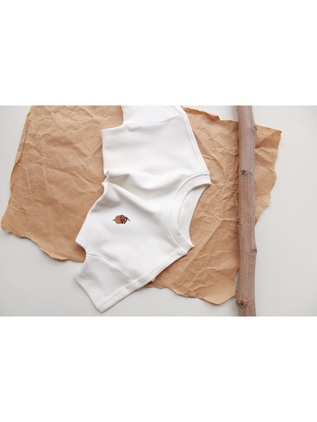 Beyaz Palamut Nakışlı Oversize T-Shirt-5