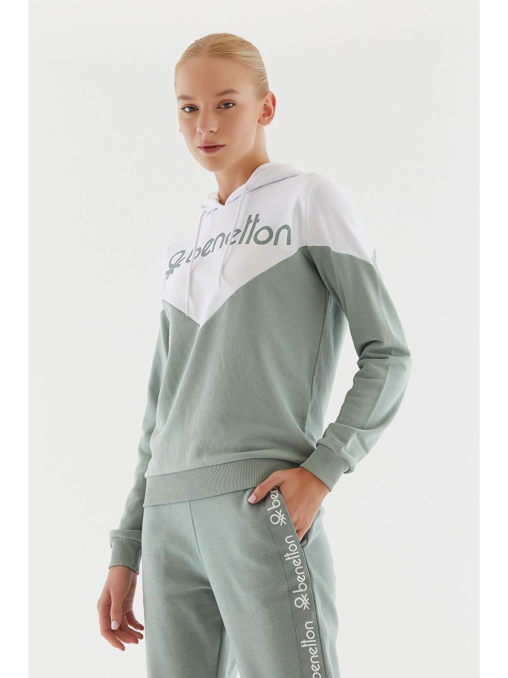 Yeşil Kadın Sweatshirt-3