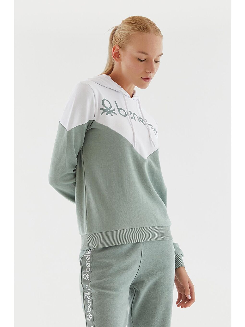 Yeşil Kadın Sweatshirt-5