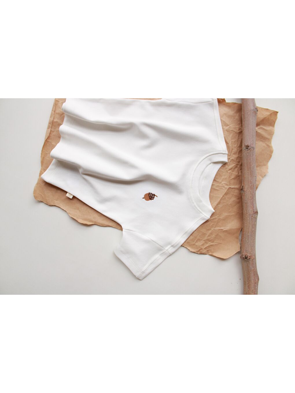 Beyaz Palamut Nakışlı Oversize T-Shirt-6