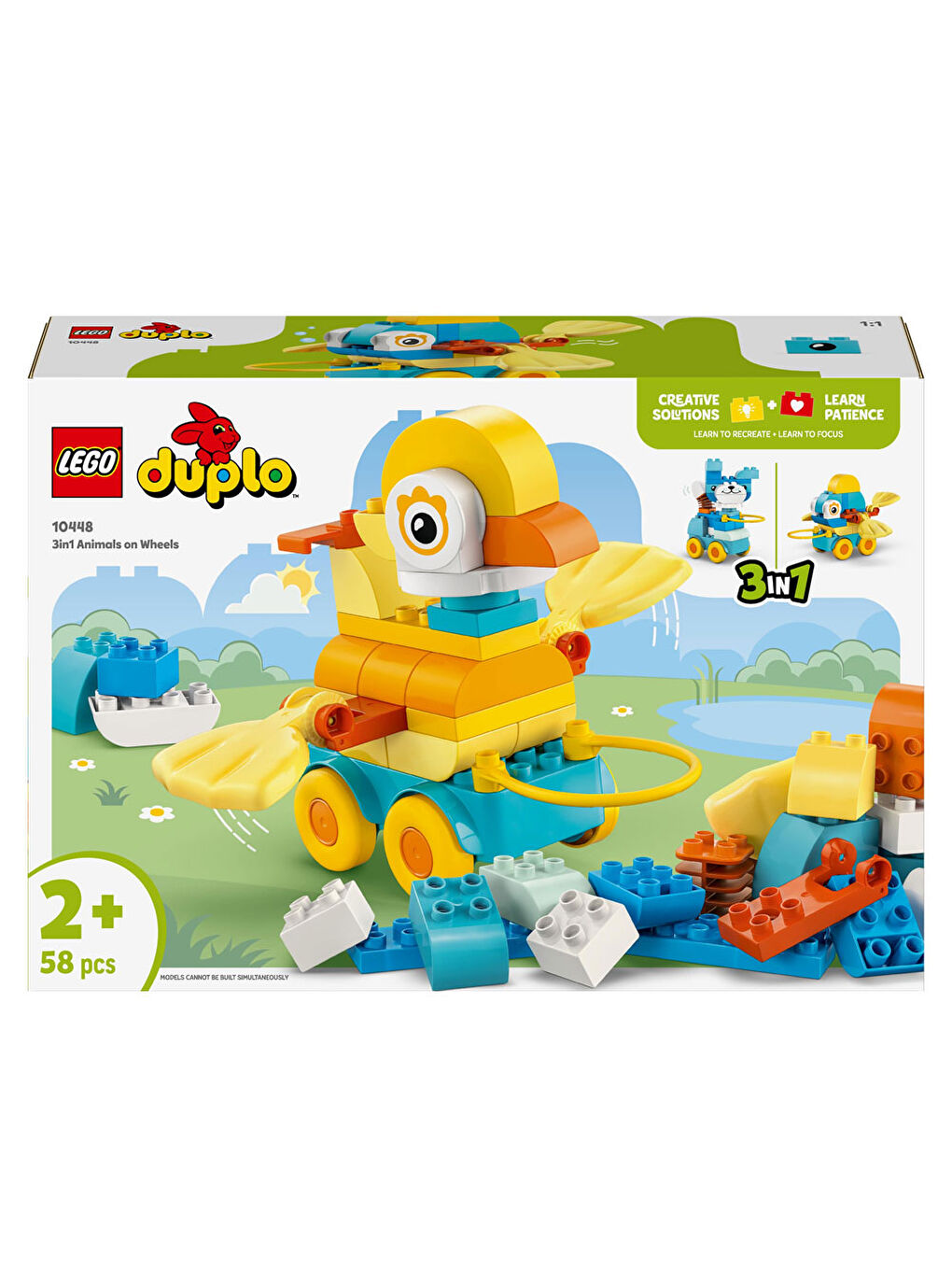 Duplo 3 ü 1 Arada Tekerlekli Hayvanlar 10448-8