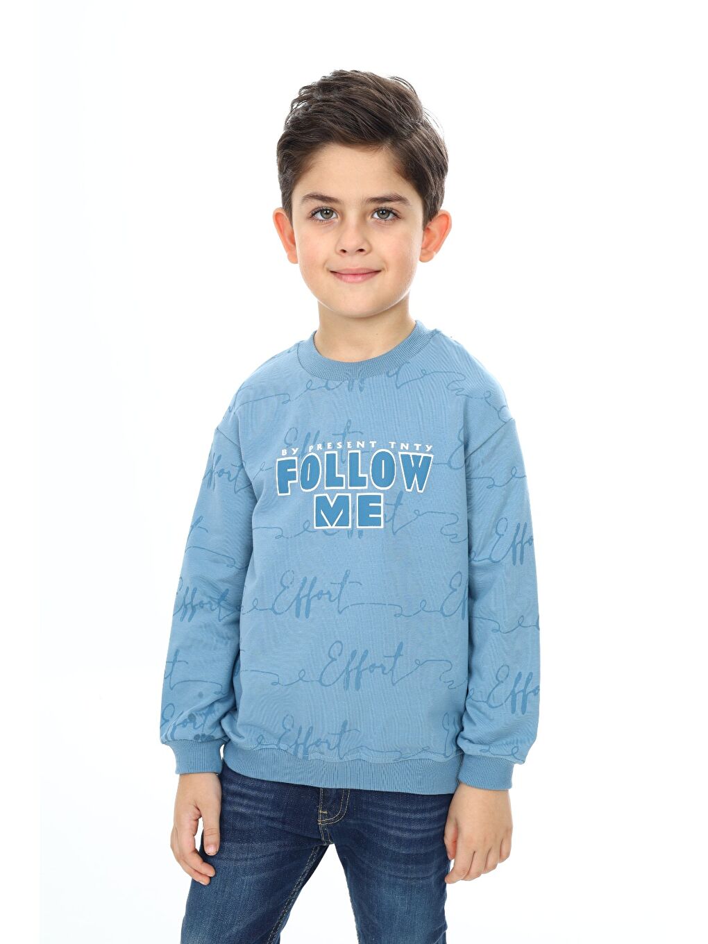 Mavi Erkek Çocuk Baskılı Sweatshirt-2