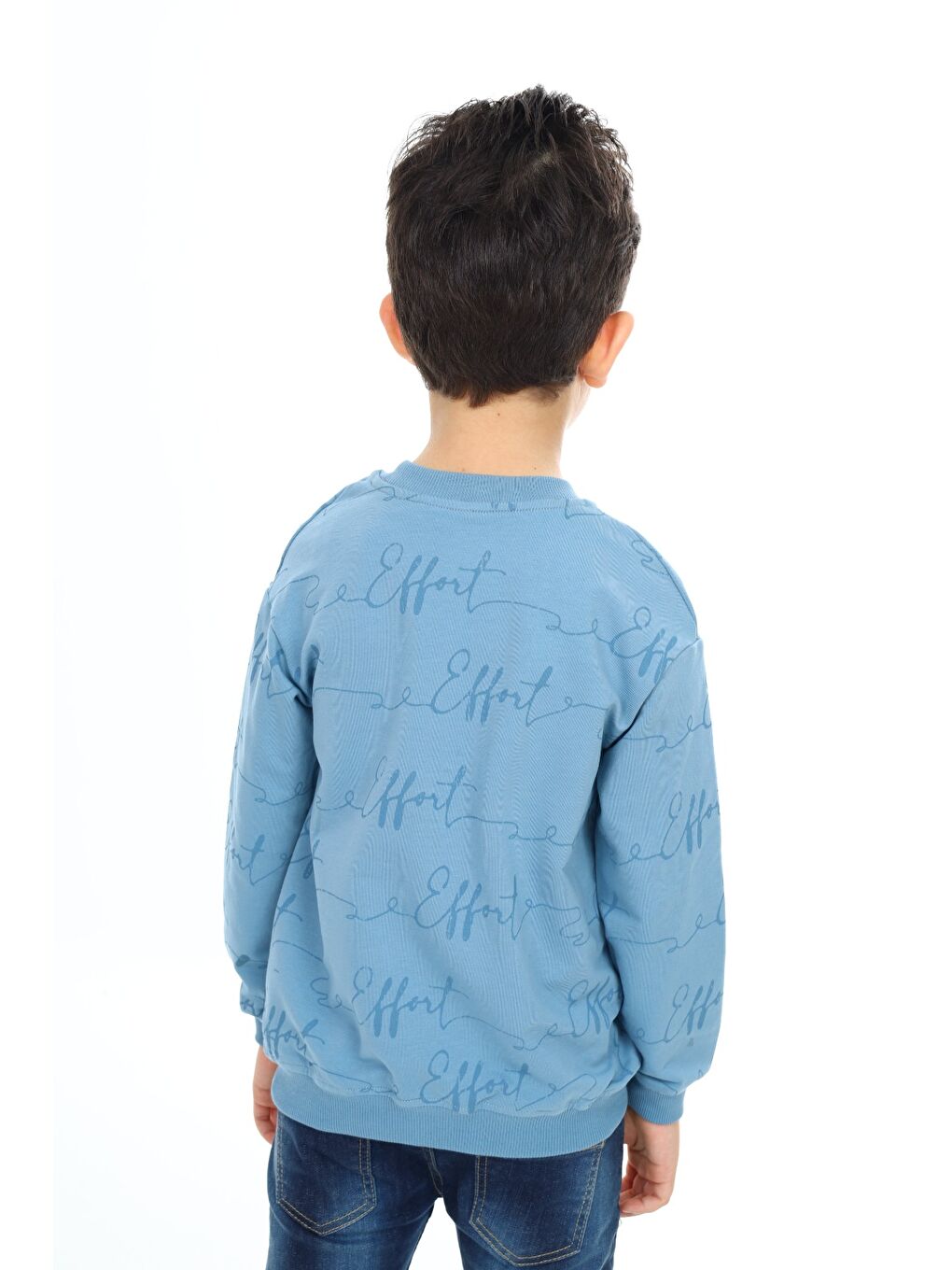 Mavi Erkek Çocuk Baskılı Sweatshirt-3