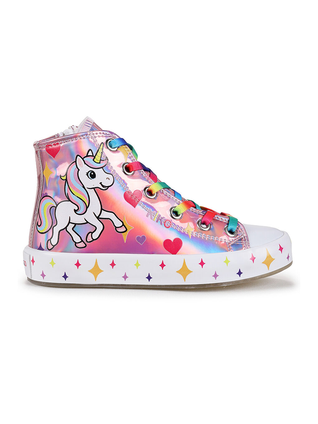 Pembe Pames Fermuarlı Kız Çocuk Spor Ayakkabı-3