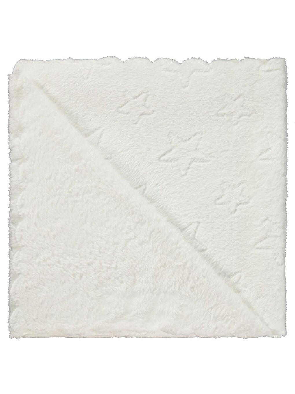 Baby Yıldız Desenli 90x90 Cm Battaniye - Beyaz
