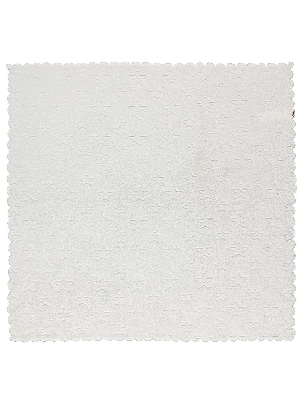 Baby Yıldız Desenli 90x90 Cm Battaniye - Beyaz-1
