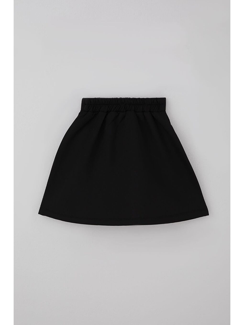 Kız Çocuk Etek Fiyonk Aksesuarlı Beli Lastikli Siyah (6-12 Yaş)-1