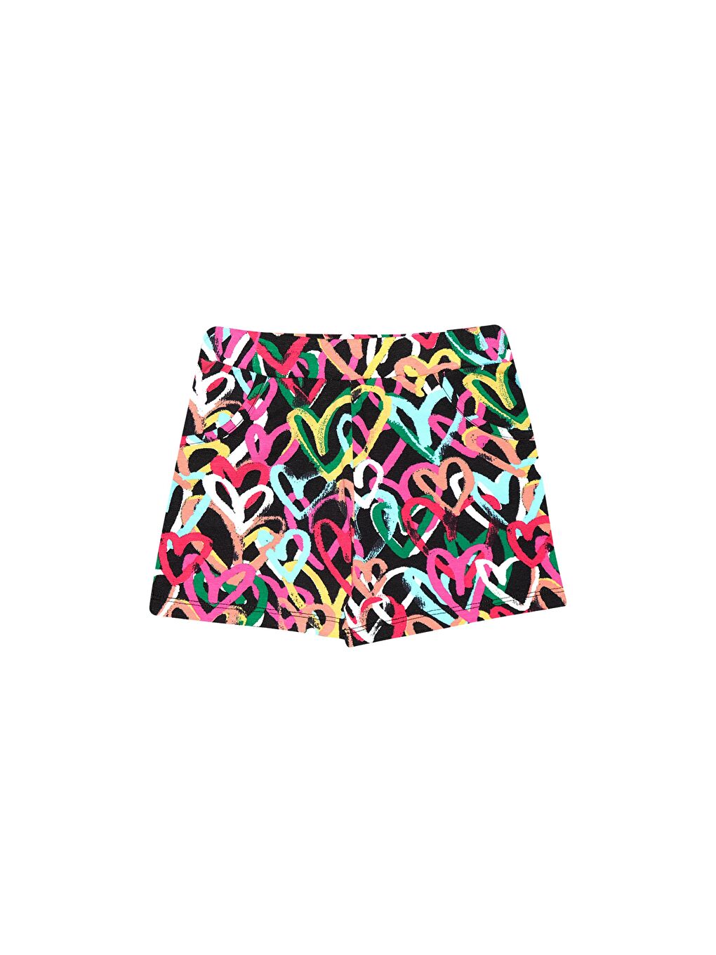 Lovetti Karişik Graffiti Hearts Kız Çocuk Desenli Şort