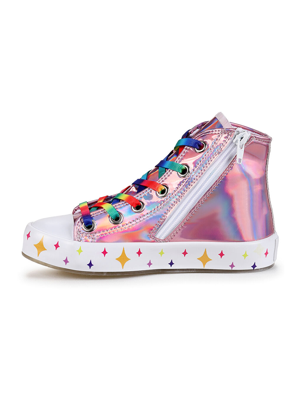 Pembe Pames Fermuarlı Kız Çocuk Spor Ayakkabı-5