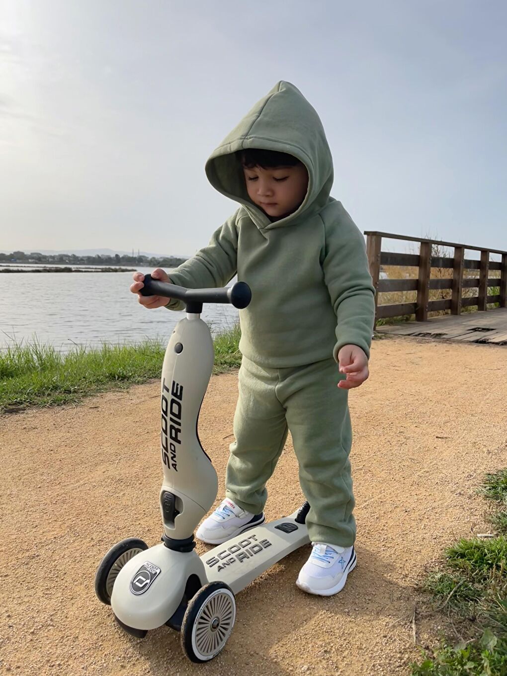 Haki Kapüşonlu İkili Takım-1