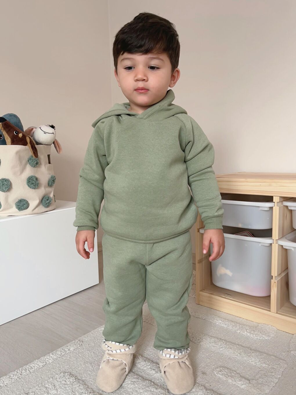 Haki Kapüşonlu İkili Takım-8