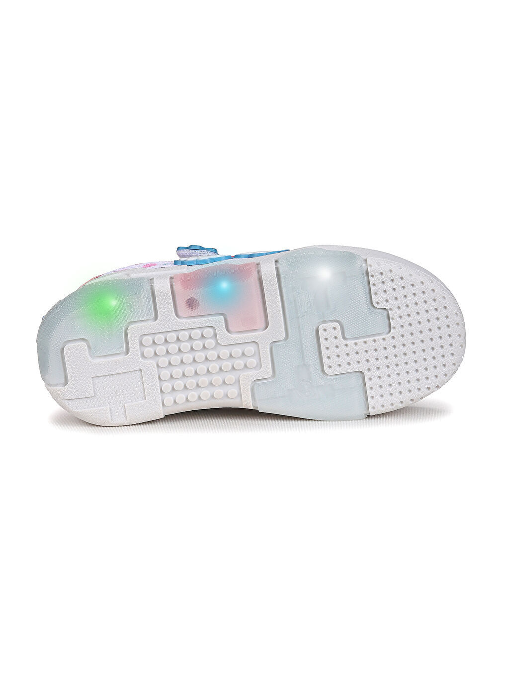 Mavi Bulut Cırtlı Işıklı Kız Bebek Günlük Spor Ayakkabı-4