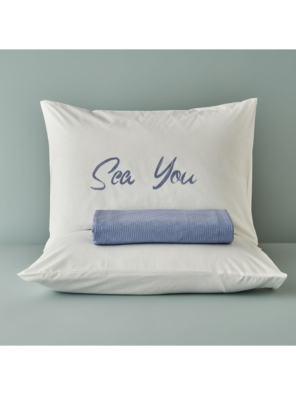 %100 Pamuk Marine Tek Kişilik Pike Takımı Lacivert (150x220 cm)-3