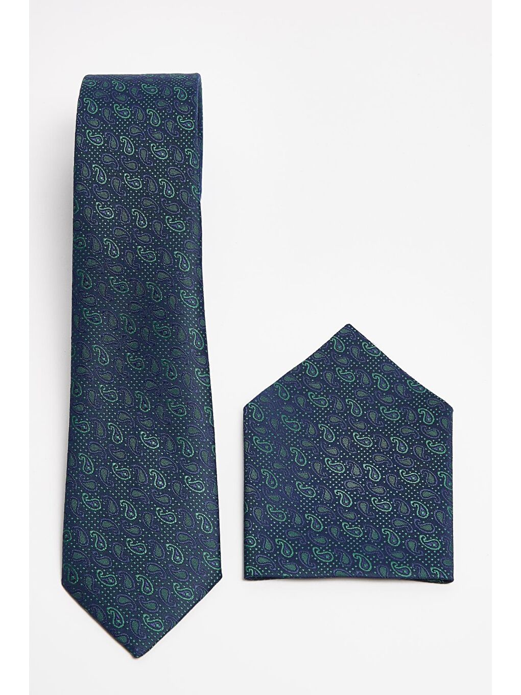 Karışık Desenli Klasik Cep Mendilli Erkek Kravat-1