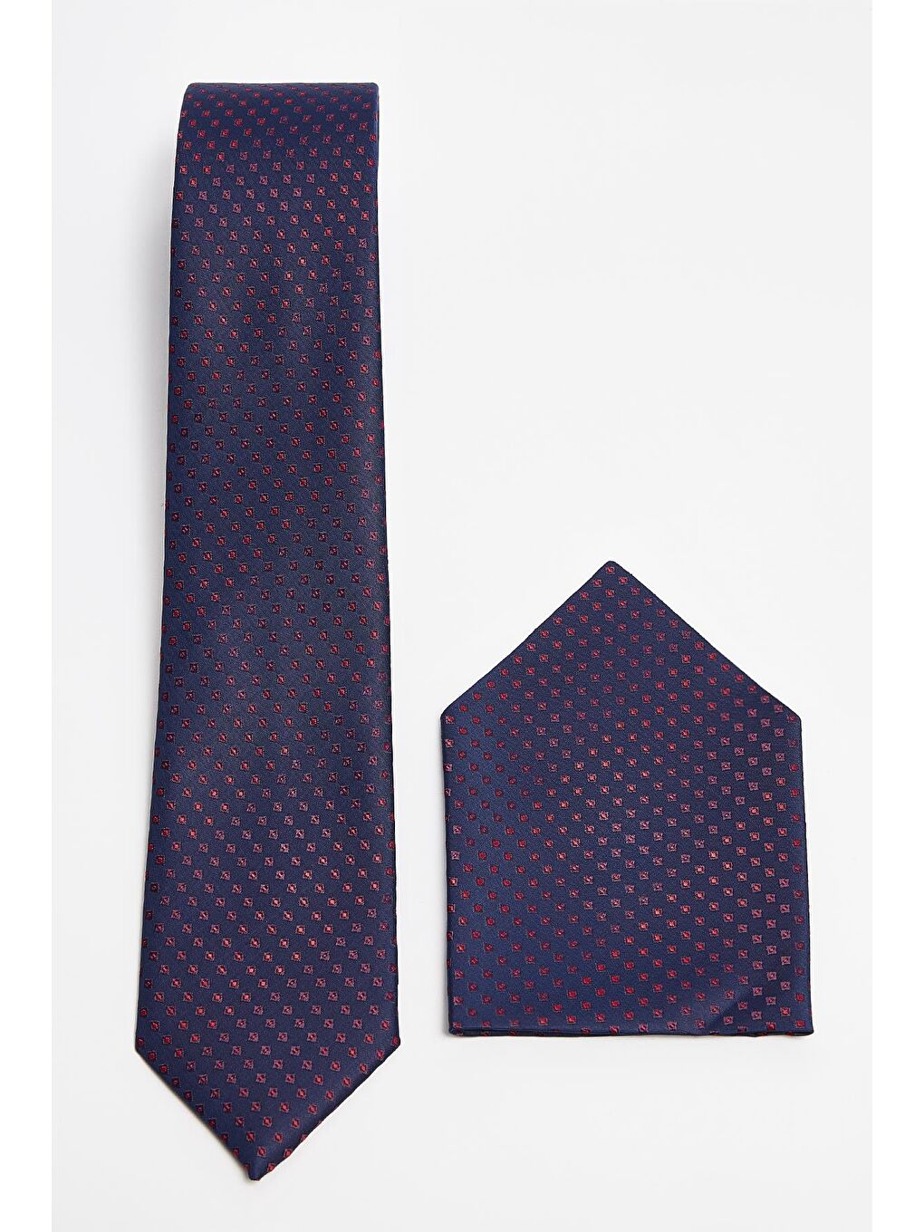 Karışık Desenli Klasik Cep Mendilli Erkek Kravat-1