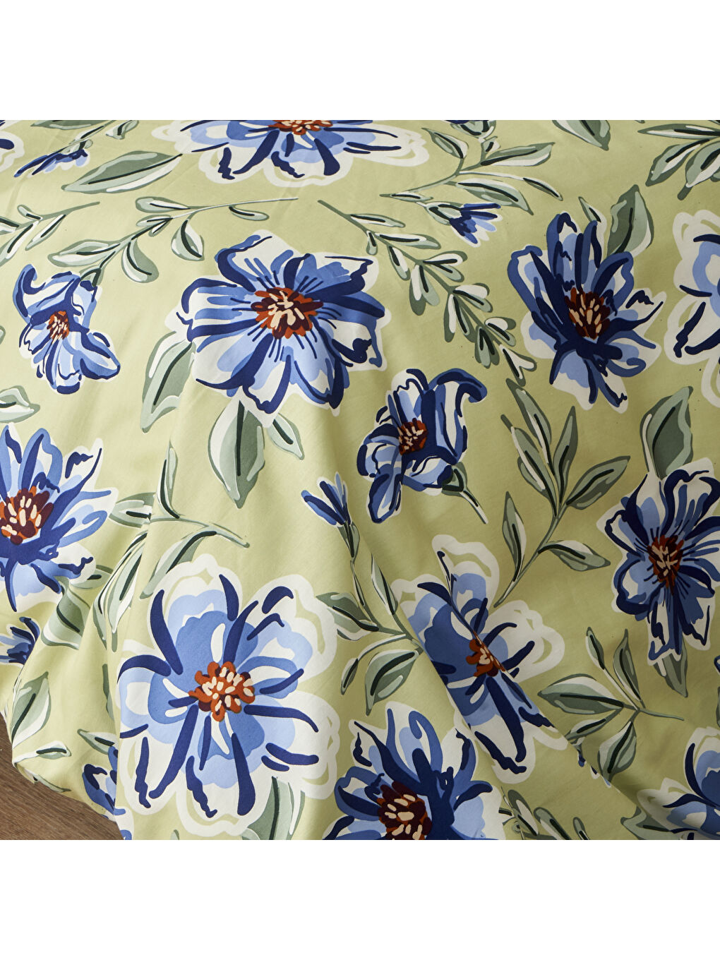 %100 Pamuk Saten Marlowe Çift kişilik Nevresim Seti Yeşil (200x220 cm)-3