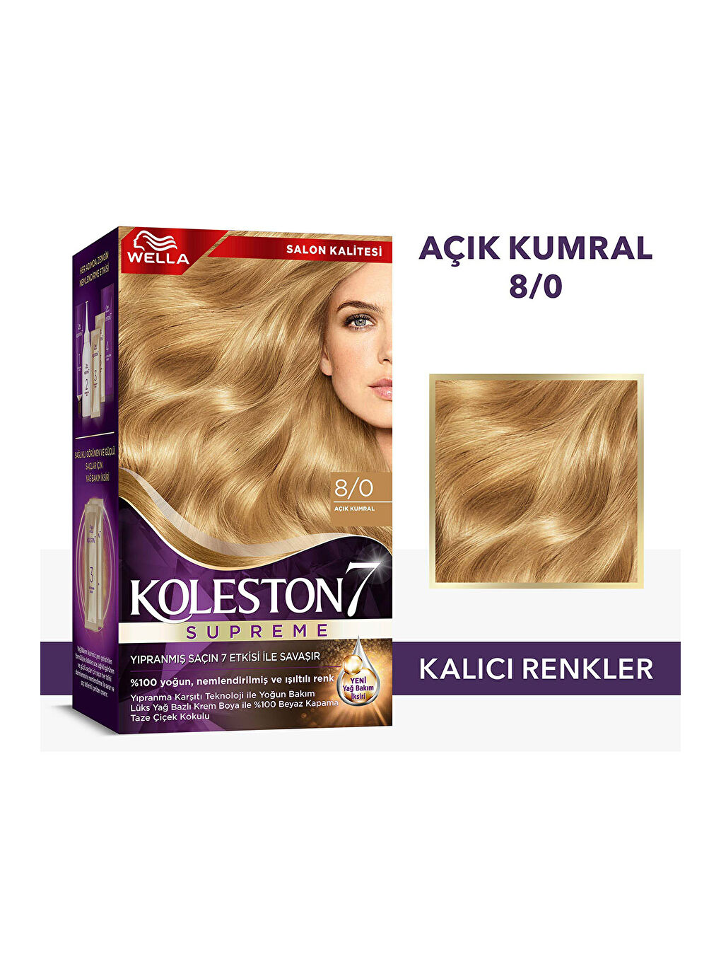 Wella Renksiz Koleston Supreme Saç Boyası 8/0 Açık Kumral