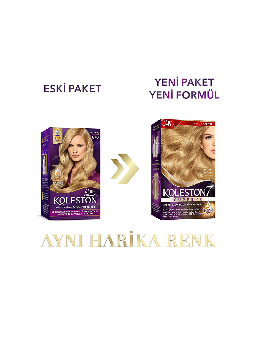 Wella Renksiz Koleston Supreme Saç Boyası 8/0 Açık Kumral - 1