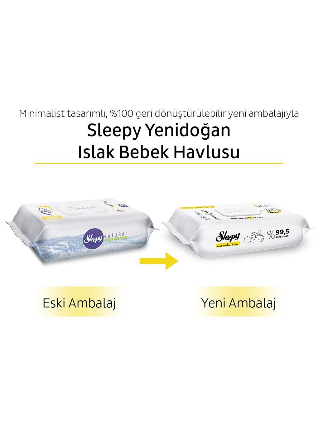 Sleepy Beyaz 12'li Paket Yenidoğan Islak Bebek Havlusu 12x40 (480 Yaprak) - 6