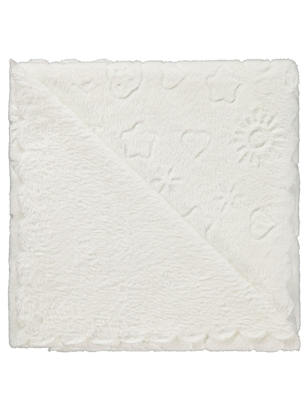 Baby Bulut Desenli 90x90 Cm Battaniye - Beyaz
