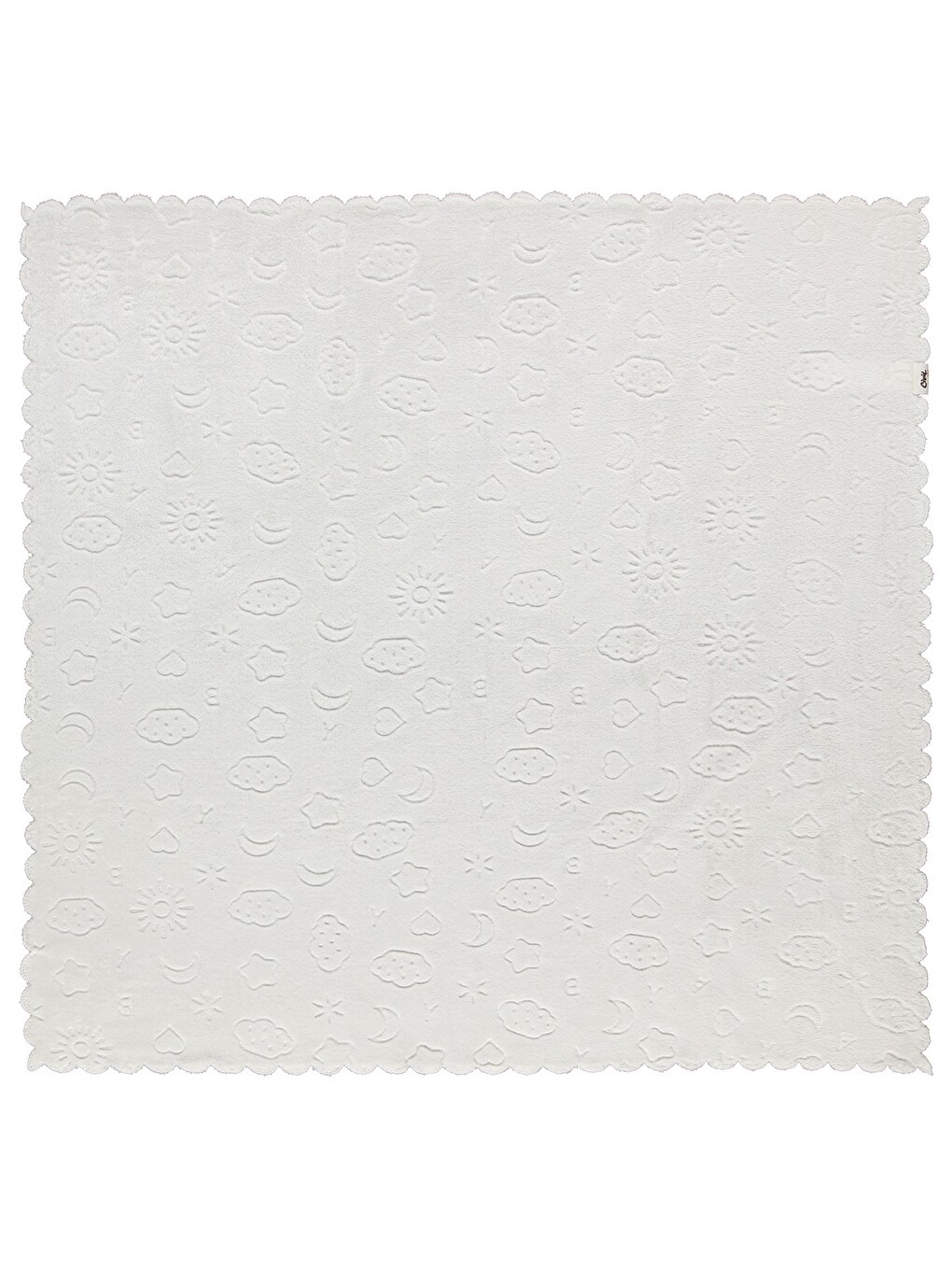 Baby Bulut Desenli 90x90 Cm Battaniye - Beyaz-1