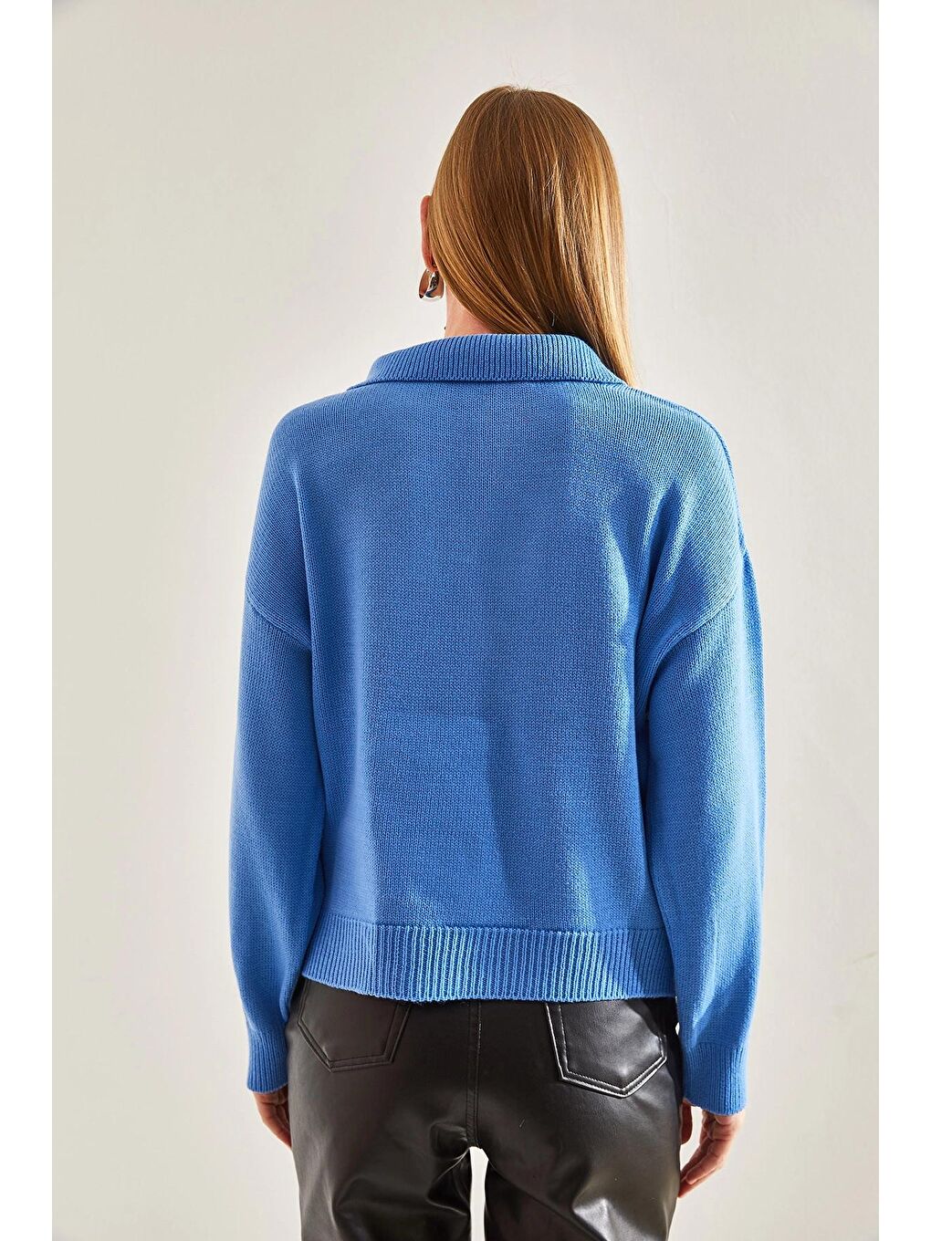 Mavi Kadın V Yaka Triko Kazak-2