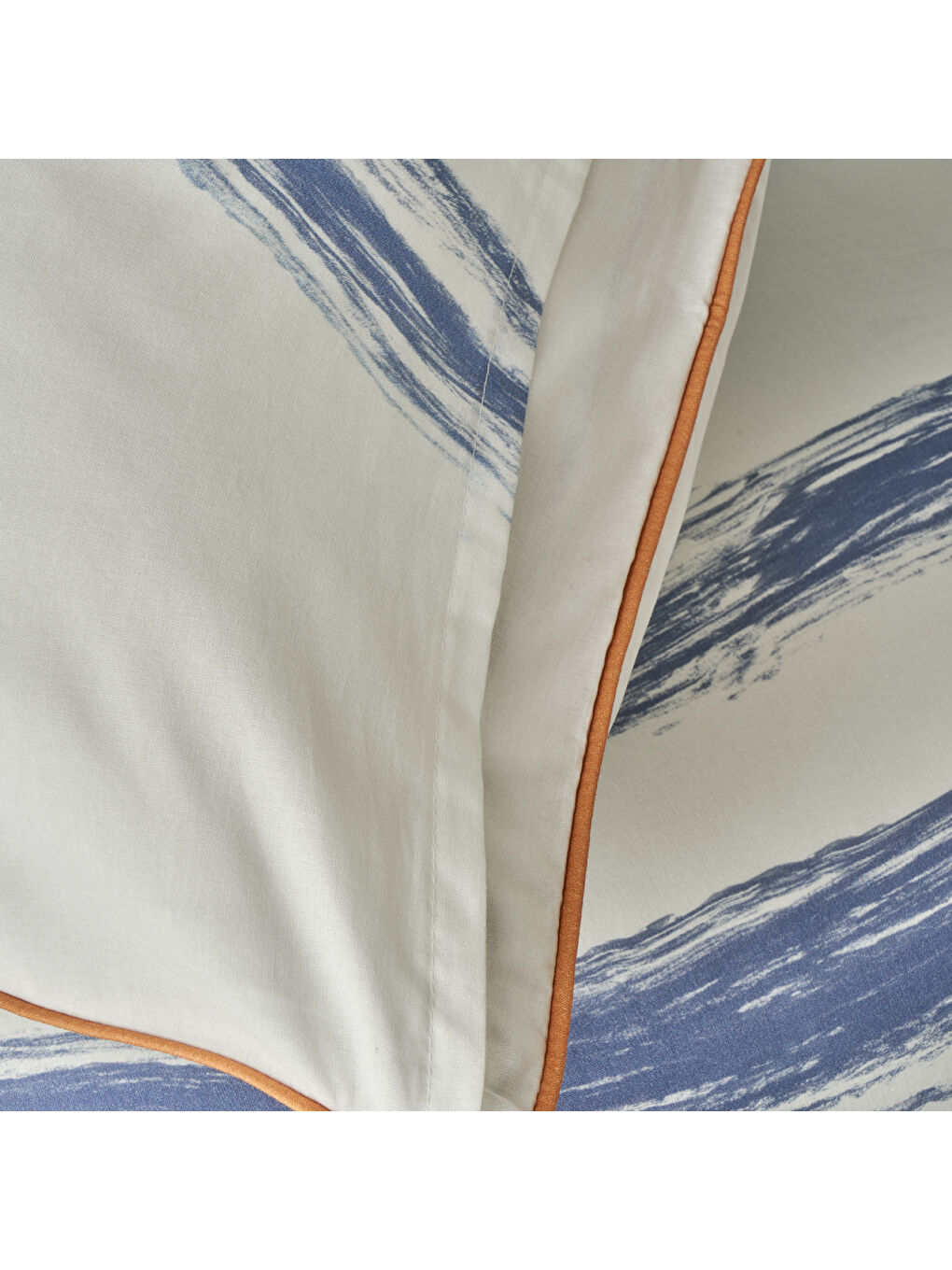 %100 Pamuk Saten Marine King Size Nevresim Seti Mavi-Beyaz (240x220 cm)-4