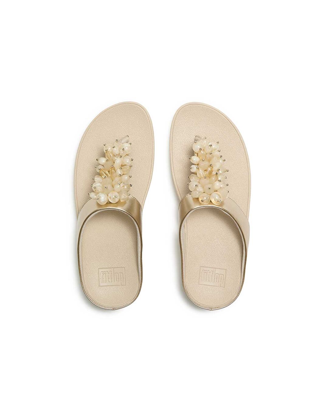 Sarı Kadın Altın Rengi Parmak Arası Terlik-2