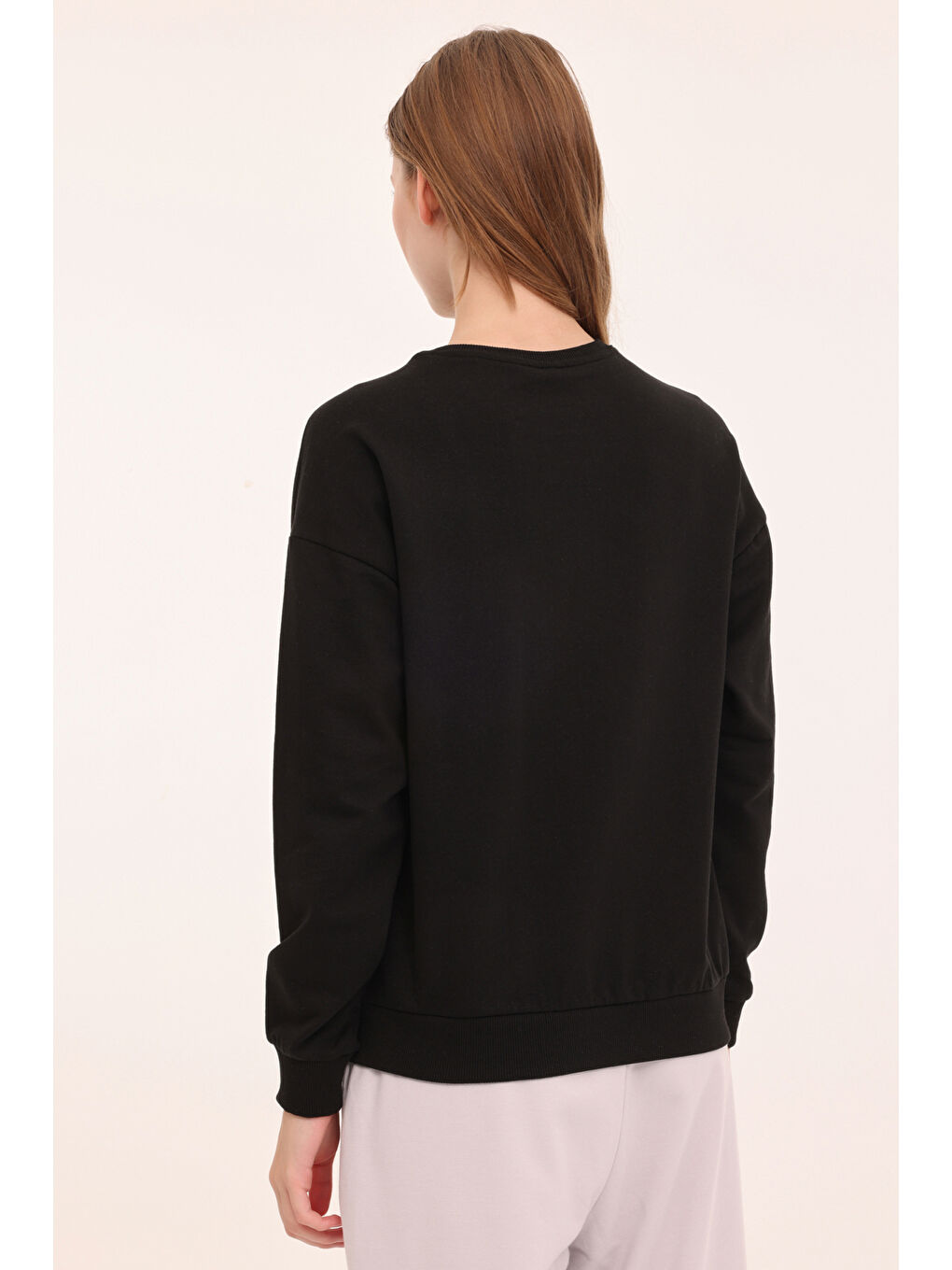 WB C NECK-YD 16SN81 4PR Siyah Kadın Sweatshirt-1