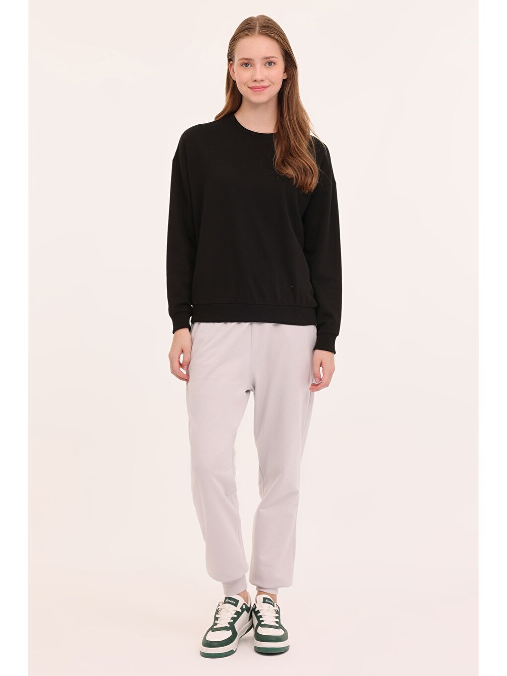 WB C NECK-YD 16SN81 4PR Siyah Kadın Sweatshirt-2